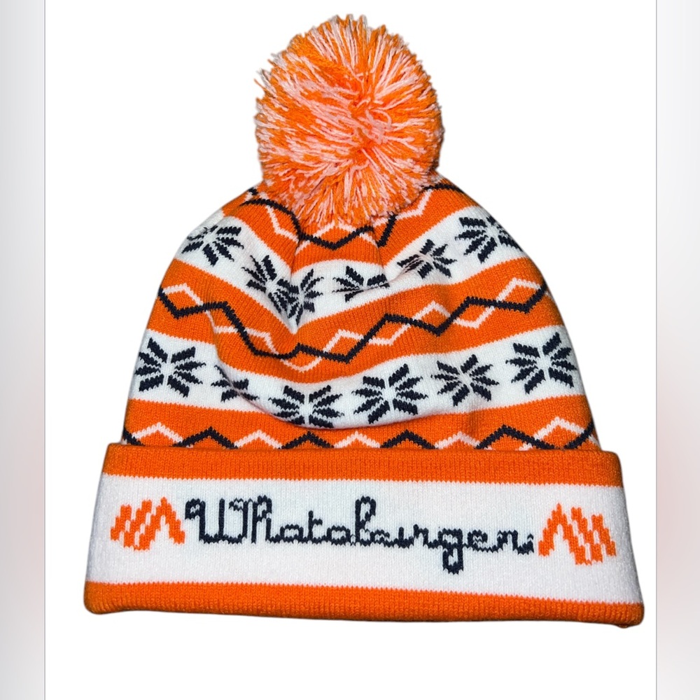 Whataburger Knitted Zig Zag Beanie Hat